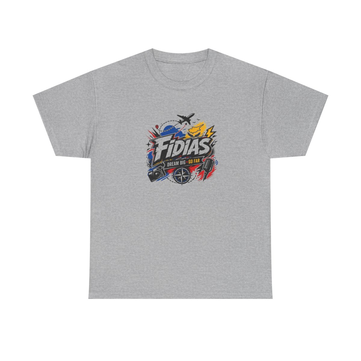Fidias Racing Logo Tee | Car Wheel, Flames, Airplane Graphics