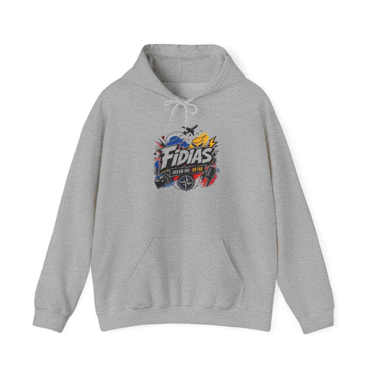 Fidias Racing Graphic Hoodie | Retro Car, Speed Flames, Airplane Motif