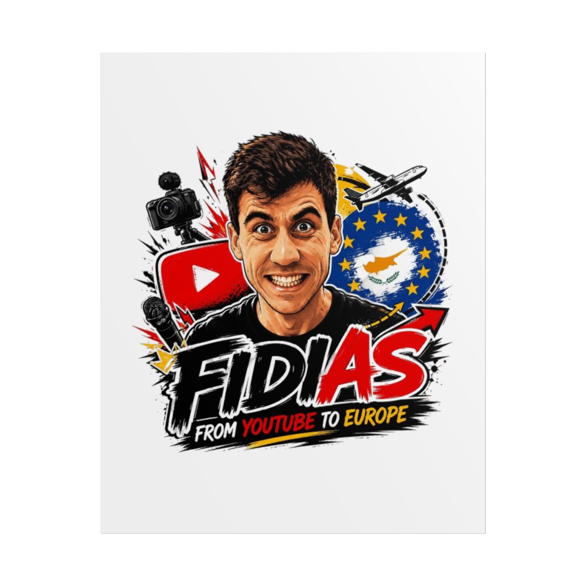 Fidias YouTube to Europe Poster | Rolled Poster Fidias
