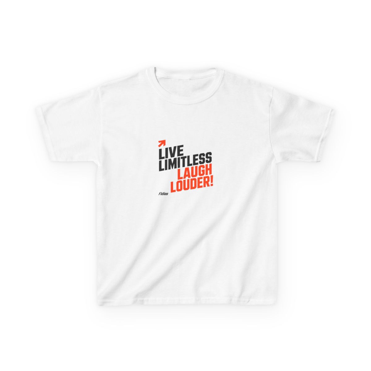 Fidias "Live Limitless, Laugh Louder!" Unisex Kids Tee