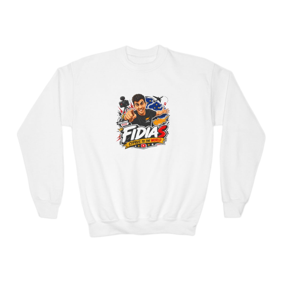 Fidias Gamer Logo Sweatshirt | YouTuber Streamer Graphic Kids Crewneck